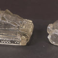 Lot 158 - Pair Of Vintage Clear Glass Tank Candy Containers