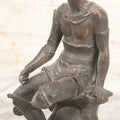 Lot 047 - Antique Spelter Roman Soldier Clock Topper Statue, 9-1/8" H