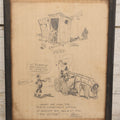 Lot 084 - Vintage Hand Sketched Pencil Drawing Cartoon Mocking Health Inspector Of Hancock, New Hampshire, Circa 1915, Artist Signed Archie, Concord, New Hampshire, In Frame As Found, 9-1/8" x 11-3/4"