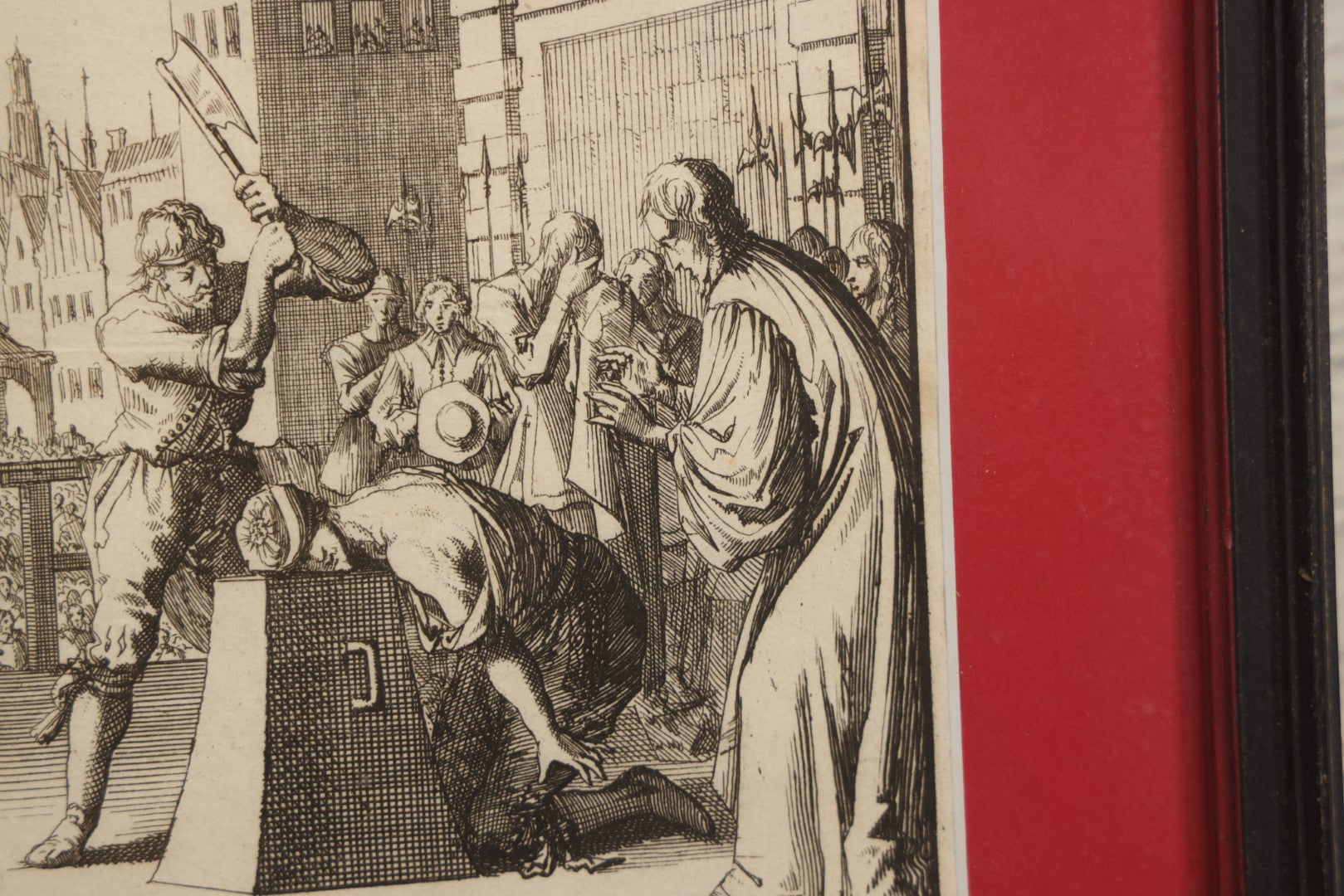 Lot 092 - Early Antique Engraving Depicting The Execution By Beheading Of Thomas Wentworth, First Earl Of Strafford, Circa 17th Century