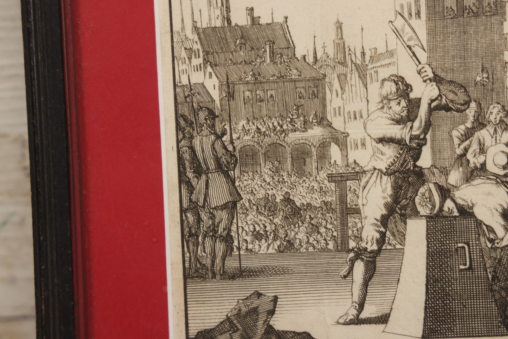 Lot 092 - Early Antique Engraving Depicting The Execution By Beheading Of Thomas Wentworth, First Earl Of Strafford, Circa 17th Century