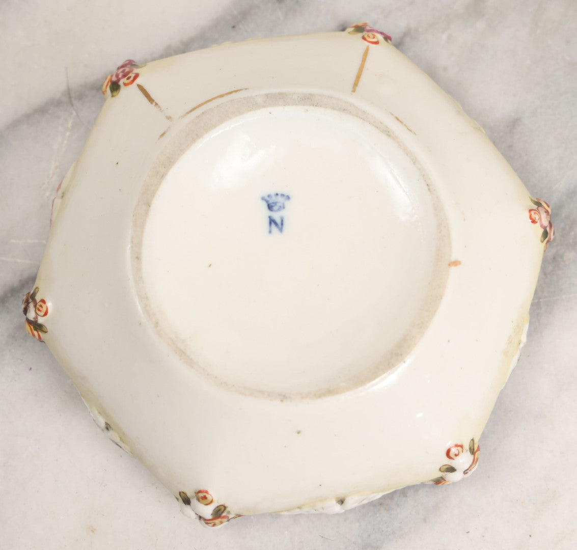 Lot 105 -  Vintage Capodimonte Style Porcelain Lidded Box With Three Graces Relief And Cherub Masks