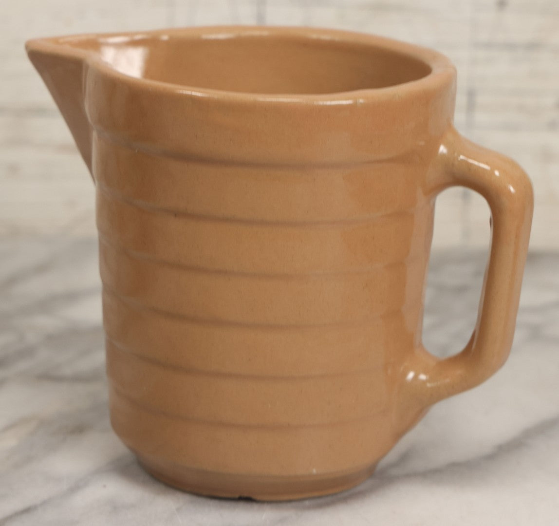 Lot 109 - Antique Ceramic Pitcher Advertising Farmers Lumber & Grain Co., Creston, Nebraska