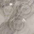Lot 111 - Grouping Of Three Antique Pressed Glass Butterfly Cup Plate Coasters, 4-1/2" Diameter