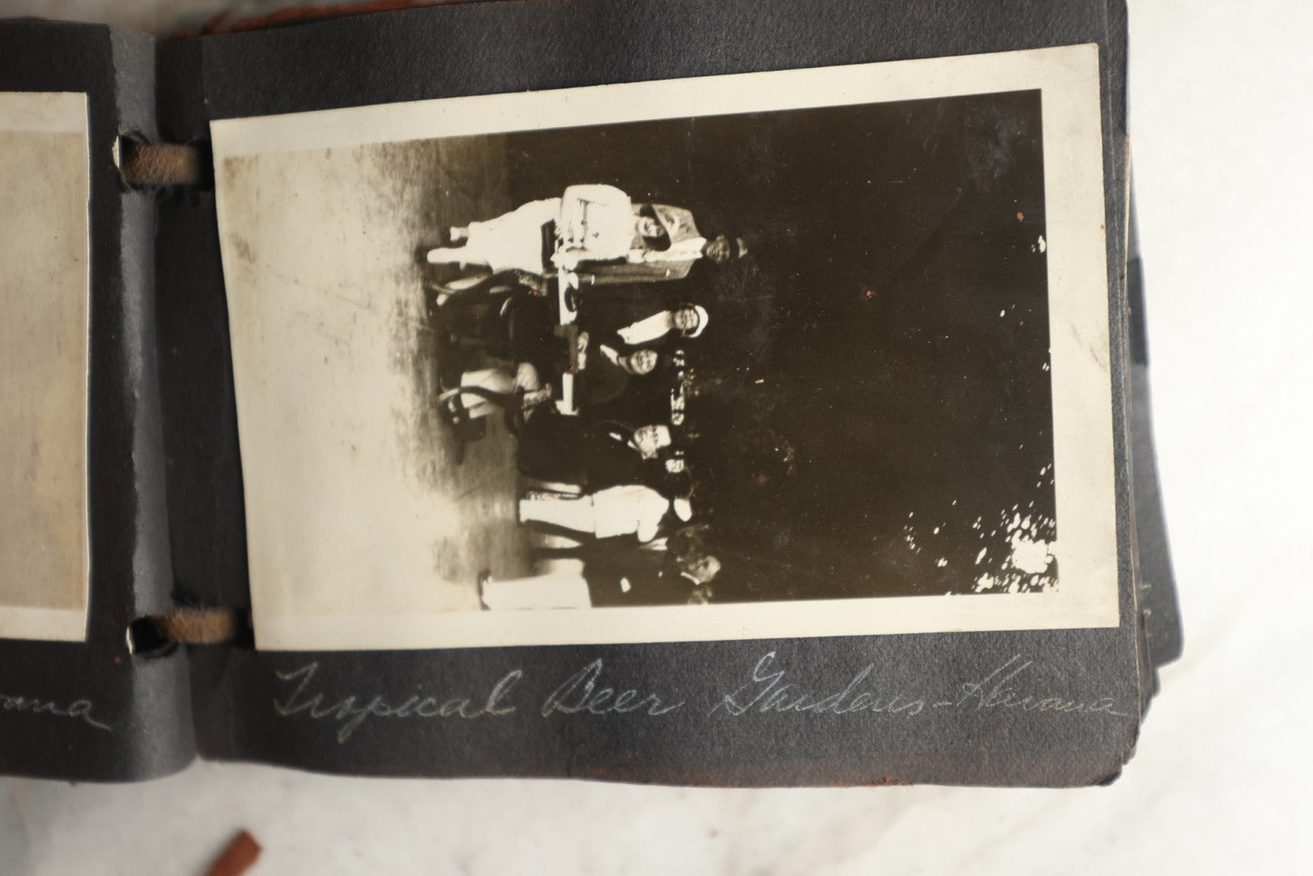 Lot 112 - Antique Snapshot Photo Album With Leather San Francisco Cover, Containing Approximately 50 Photographs With Captions, Mostly Of Travel, Including To Havana, Early Photos Of Panama Canal, Costa Rica, Coastal California, And More