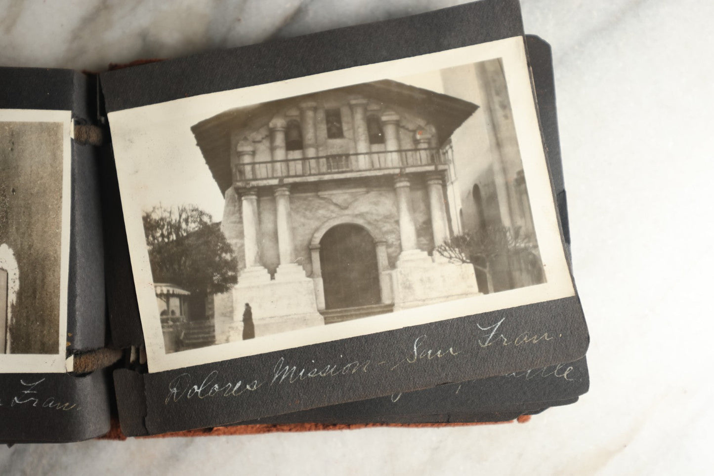 Lot 112 - Antique Snapshot Photo Album With Leather San Francisco Cover, Containing Approximately 50 Photographs With Captions, Mostly Of Travel, Including To Havana, Early Photos Of Panama Canal, Costa Rica, Coastal California, And More