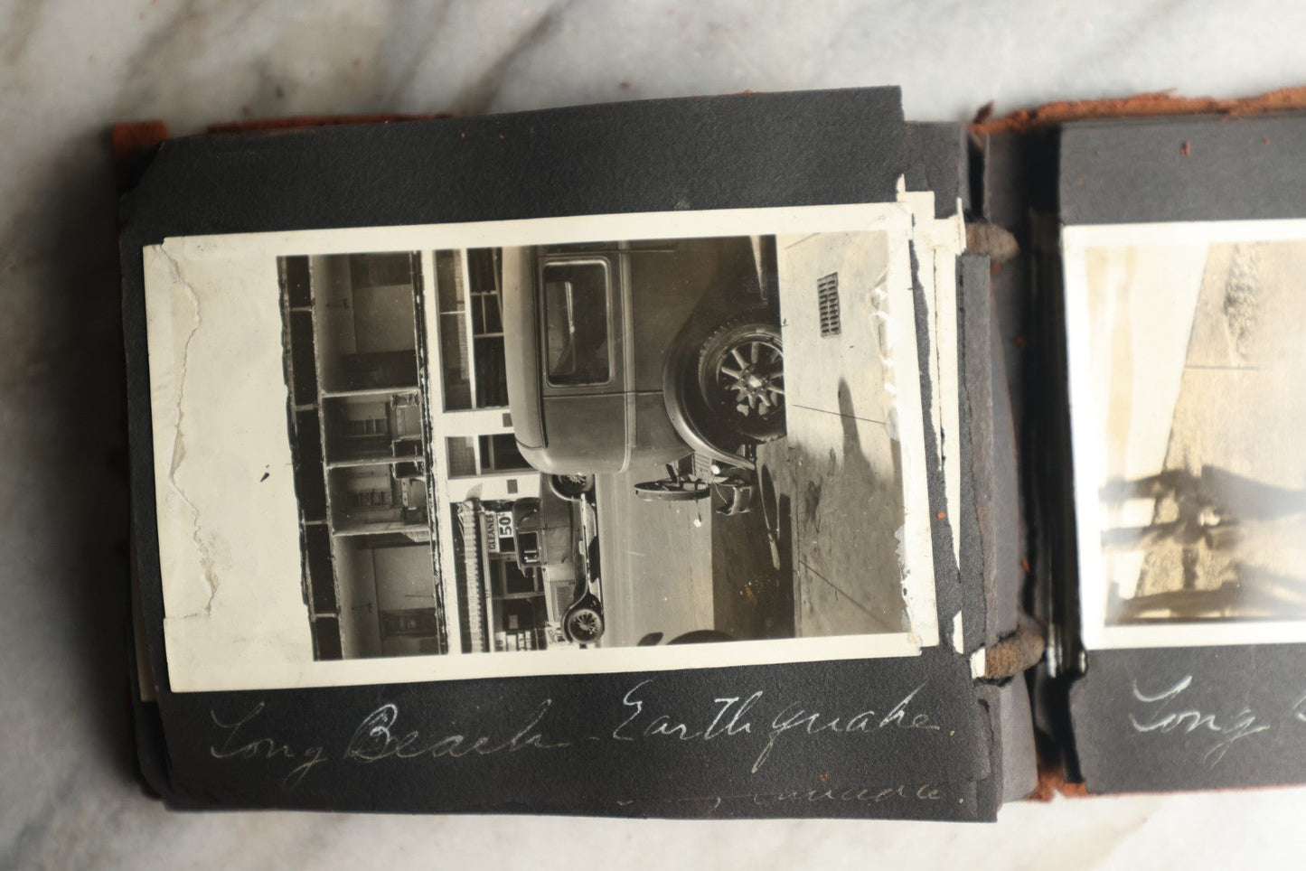 Lot 112 - Antique Snapshot Photo Album With Leather San Francisco Cover, Containing Approximately 50 Photographs With Captions, Mostly Of Travel, Including To Havana, Early Photos Of Panama Canal, Costa Rica, Coastal California, And More