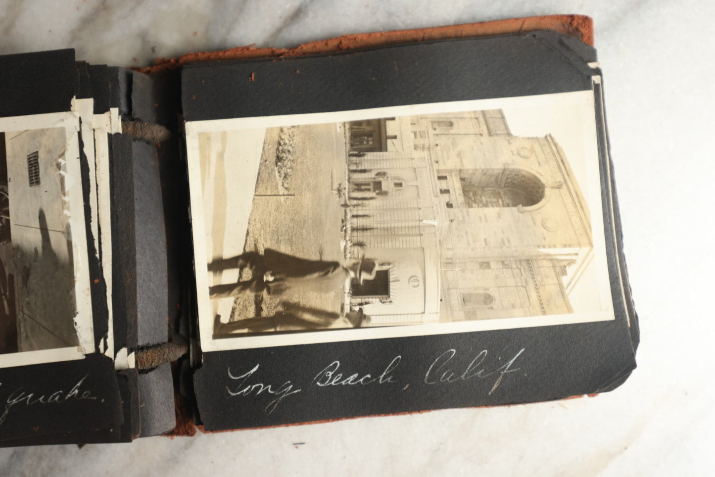 Lot 112 - Antique Snapshot Photo Album With Leather San Francisco Cover, Containing Approximately 50 Photographs With Captions, Mostly Of Travel, Including To Havana, Early Photos Of Panama Canal, Costa Rica, Coastal California, And More