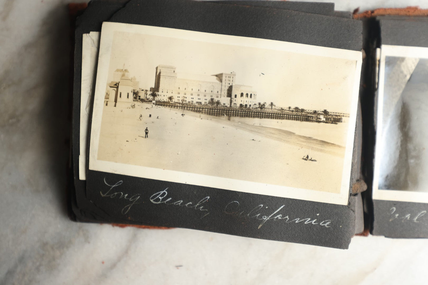Lot 112 - Antique Snapshot Photo Album With Leather San Francisco Cover, Containing Approximately 50 Photographs With Captions, Mostly Of Travel, Including To Havana, Early Photos Of Panama Canal, Costa Rica, Coastal California, And More