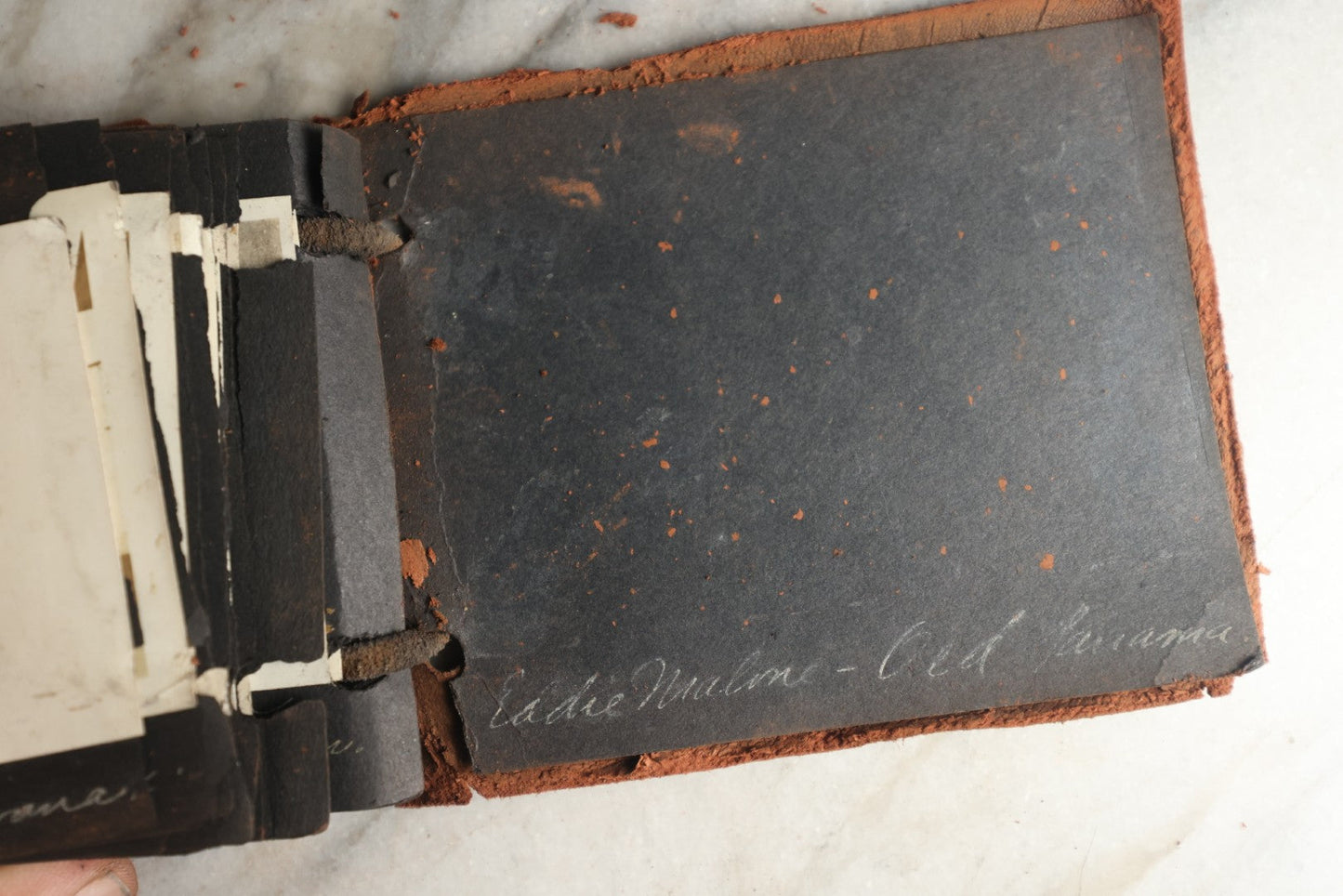 Lot 112 - Antique Snapshot Photo Album With Leather San Francisco Cover, Containing Approximately 50 Photographs With Captions, Mostly Of Travel, Including To Havana, Early Photos Of Panama Canal, Costa Rica, Coastal California, And More