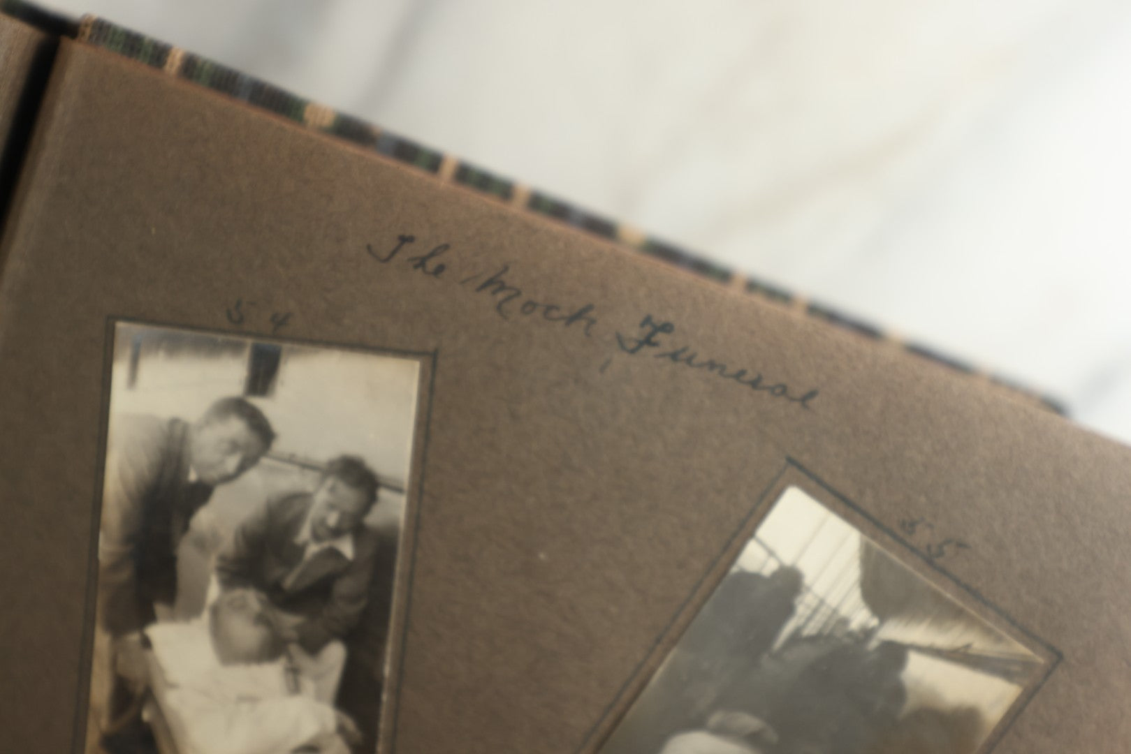Lot 113 - Antique Snapshot Photo Album With Cloth Cover, Containing Approximately 75 Photographs With Captions, Mostly Of Travel, Including To Sea Travel, Locations In Asia, Sail Boats In Suez Canal, Singapore, Hong Kong, And More, Circa 1920s
