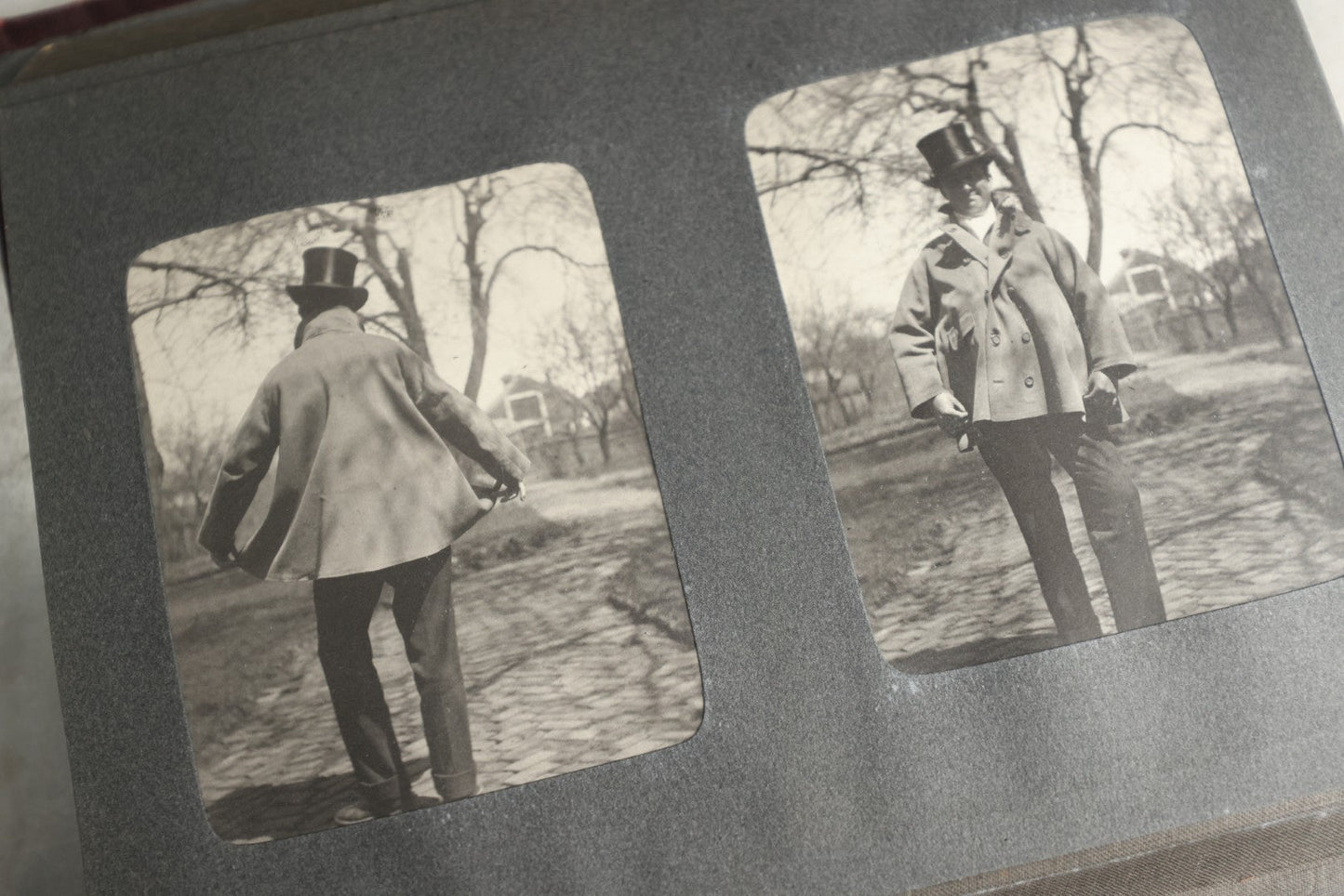 Lot 116 - Antique Snapshot Photo Album, Containing Approximately 100 Photographs, Including Ladies Golfing, Leisure Time Outdoors, Wedding Photos, Ice Skating And Hockey, Dogs, And More, Circa 1905