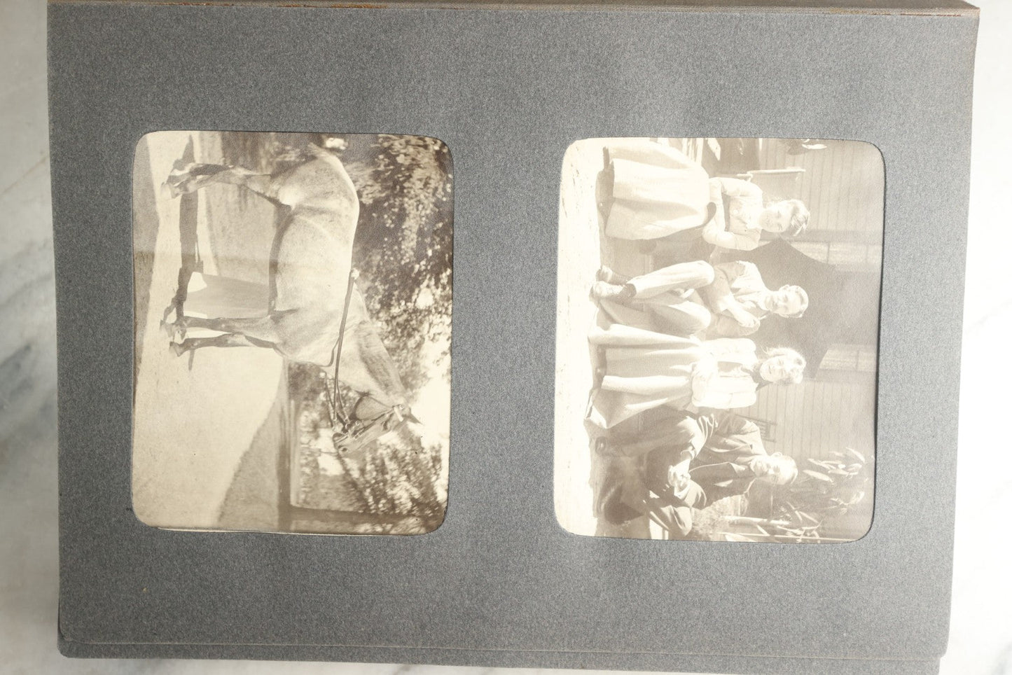 Lot 116 - Antique Snapshot Photo Album, Containing Approximately 100 Photographs, Including Ladies Golfing, Leisure Time Outdoors, Wedding Photos, Ice Skating And Hockey, Dogs, And More, Circa 1905