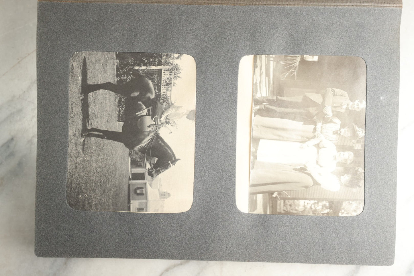 Lot 116 - Antique Snapshot Photo Album, Containing Approximately 100 Photographs, Including Ladies Golfing, Leisure Time Outdoors, Wedding Photos, Ice Skating And Hockey, Dogs, And More, Circa 1905