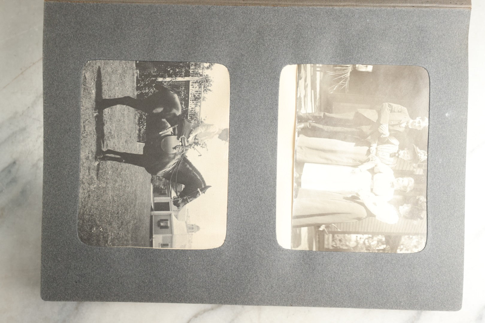 Lot 116 - Antique Snapshot Photo Album, Containing Approximately 100 Photographs, Including Ladies Golfing, Leisure Time Outdoors, Wedding Photos, Ice Skating And Hockey, Dogs, And More, Circa 1905