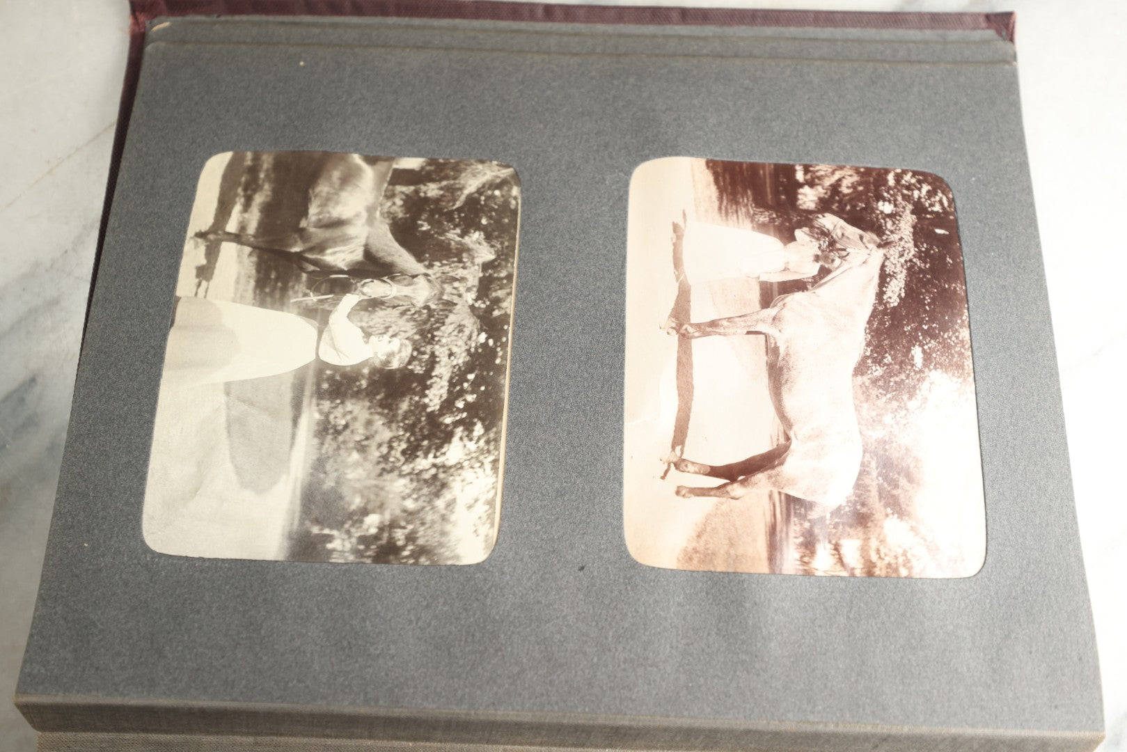 Lot 116 - Antique Snapshot Photo Album, Containing Approximately 100 Photographs, Including Ladies Golfing, Leisure Time Outdoors, Wedding Photos, Ice Skating And Hockey, Dogs, And More, Circa 1905