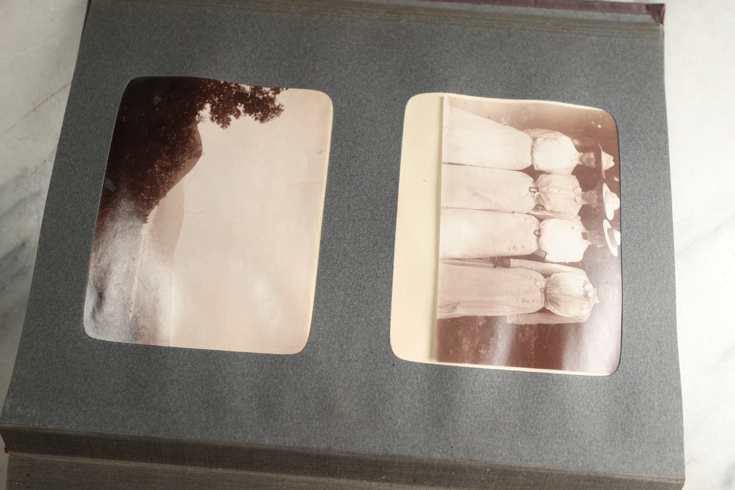 Lot 116 - Antique Snapshot Photo Album, Containing Approximately 100 Photographs, Including Ladies Golfing, Leisure Time Outdoors, Wedding Photos, Ice Skating And Hockey, Dogs, And More, Circa 1905