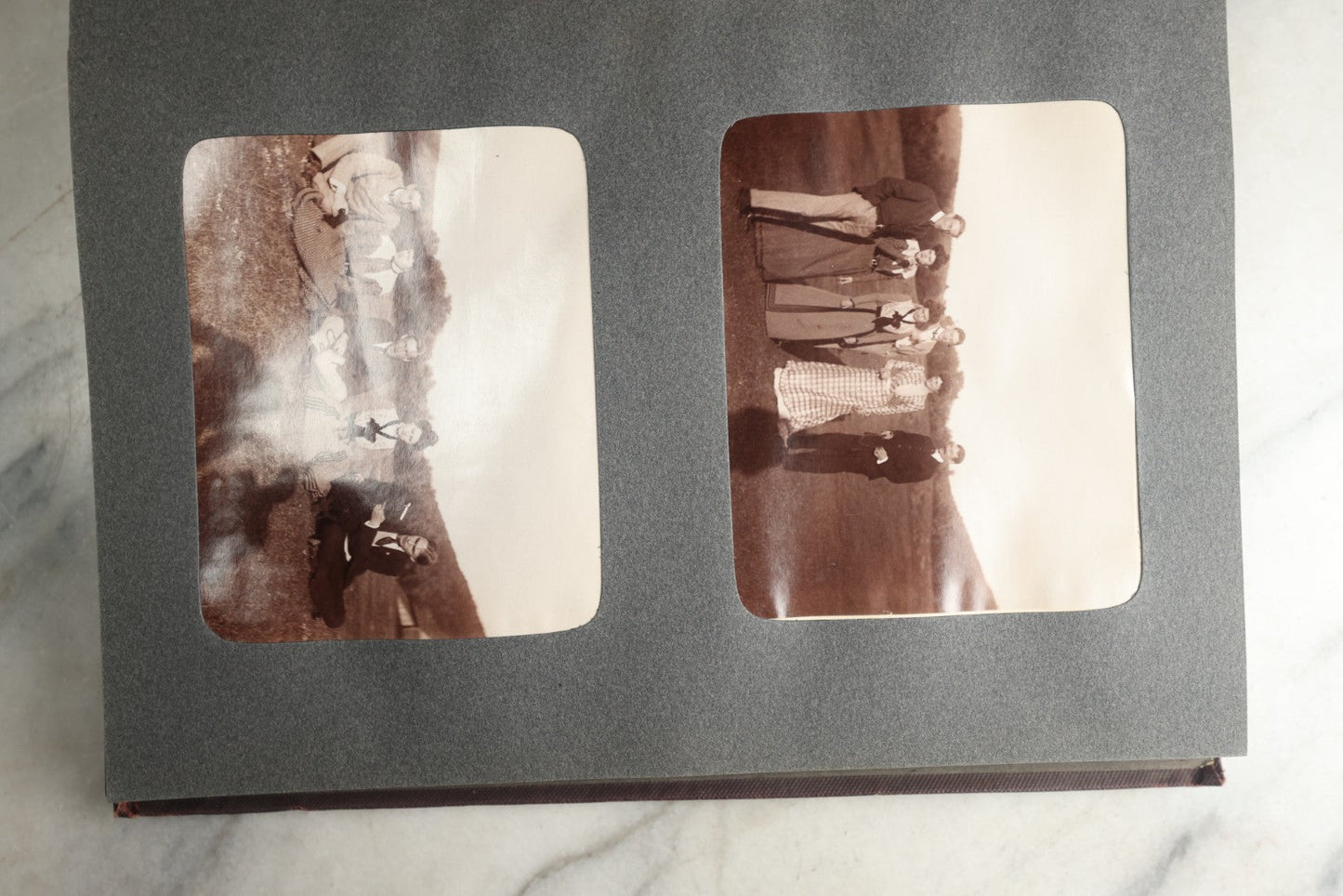 Lot 116 - Antique Snapshot Photo Album, Containing Approximately 100 Photographs, Including Ladies Golfing, Leisure Time Outdoors, Wedding Photos, Ice Skating And Hockey, Dogs, And More, Circa 1905