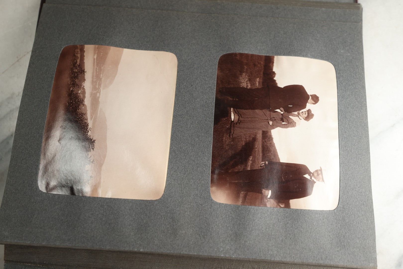 Lot 116 - Antique Snapshot Photo Album, Containing Approximately 100 Photographs, Including Ladies Golfing, Leisure Time Outdoors, Wedding Photos, Ice Skating And Hockey, Dogs, And More, Circa 1905