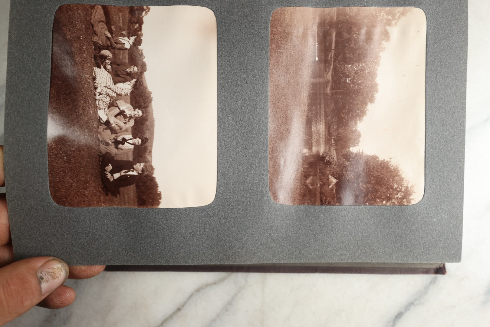 Lot 116 - Antique Snapshot Photo Album, Containing Approximately 100 Photographs, Including Ladies Golfing, Leisure Time Outdoors, Wedding Photos, Ice Skating And Hockey, Dogs, And More, Circa 1905