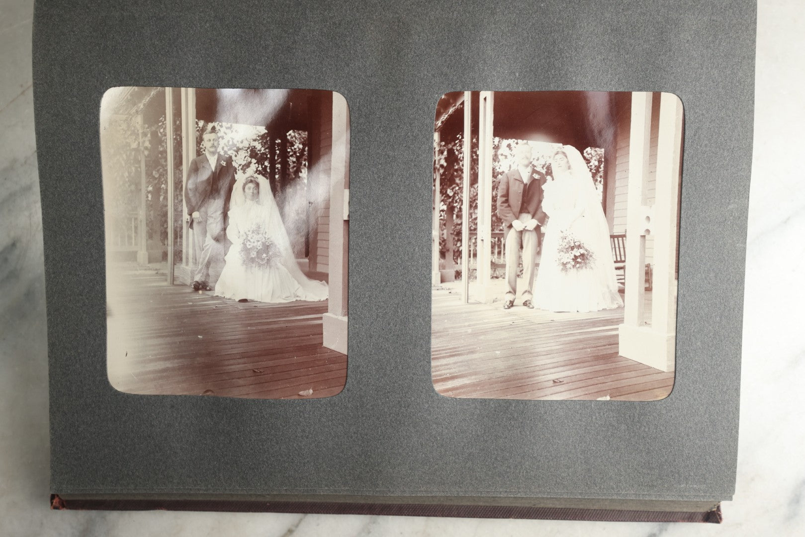 Lot 116 - Antique Snapshot Photo Album, Containing Approximately 100 Photographs, Including Ladies Golfing, Leisure Time Outdoors, Wedding Photos, Ice Skating And Hockey, Dogs, And More, Circa 1905
