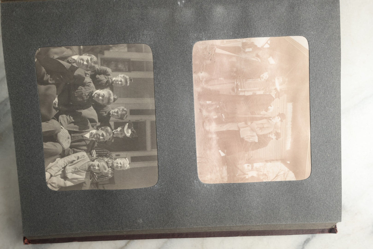 Lot 116 - Antique Snapshot Photo Album, Containing Approximately 100 Photographs, Including Ladies Golfing, Leisure Time Outdoors, Wedding Photos, Ice Skating And Hockey, Dogs, And More, Circa 1905