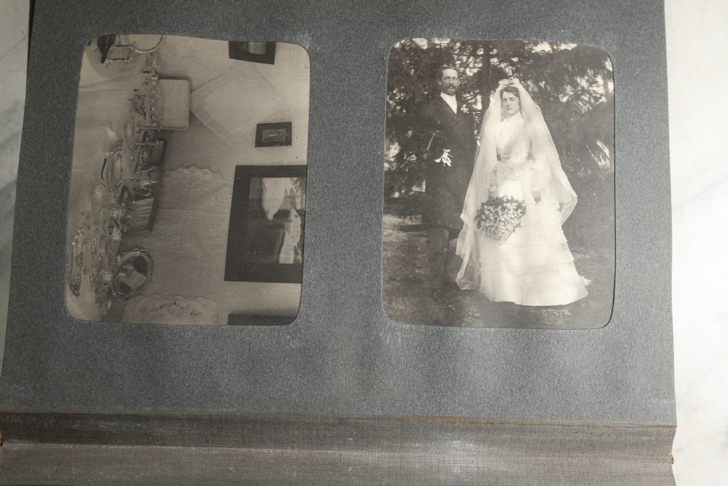 Lot 116 - Antique Snapshot Photo Album, Containing Approximately 100 Photographs, Including Ladies Golfing, Leisure Time Outdoors, Wedding Photos, Ice Skating And Hockey, Dogs, And More, Circa 1905