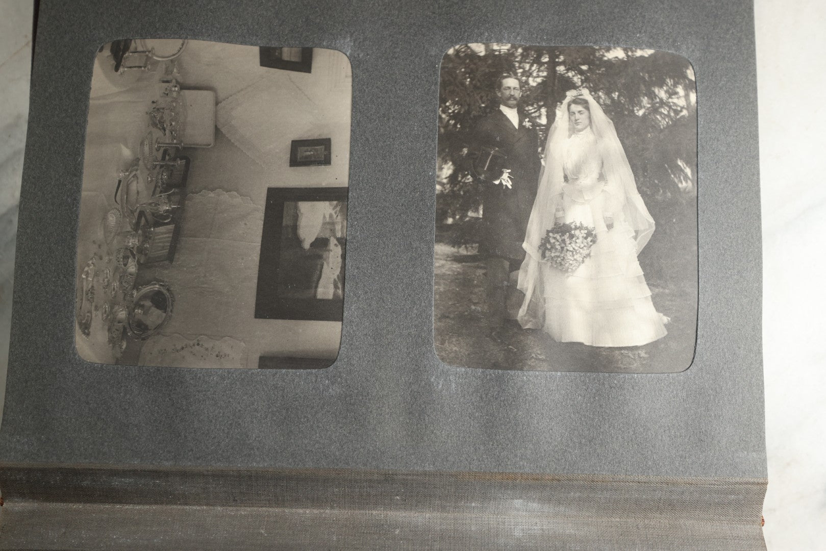 Lot 116 - Antique Snapshot Photo Album, Containing Approximately 100 Photographs, Including Ladies Golfing, Leisure Time Outdoors, Wedding Photos, Ice Skating And Hockey, Dogs, And More, Circa 1905