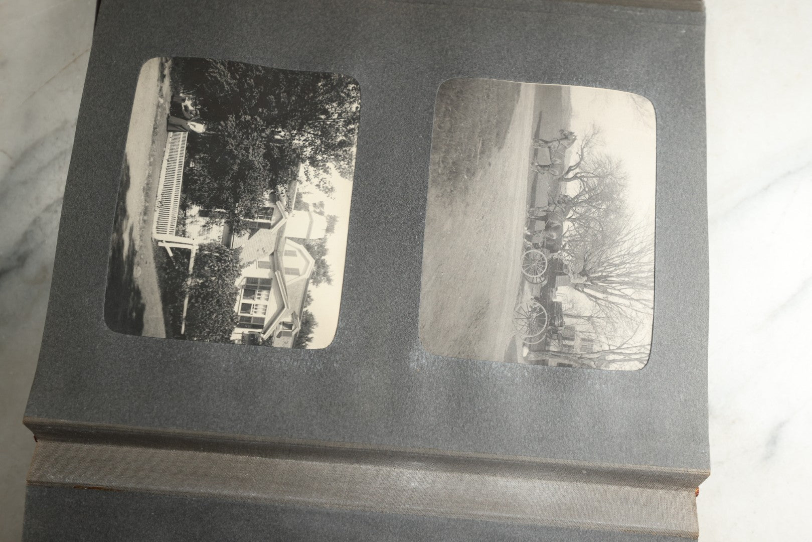 Lot 116 - Antique Snapshot Photo Album, Containing Approximately 100 Photographs, Including Ladies Golfing, Leisure Time Outdoors, Wedding Photos, Ice Skating And Hockey, Dogs, And More, Circa 1905