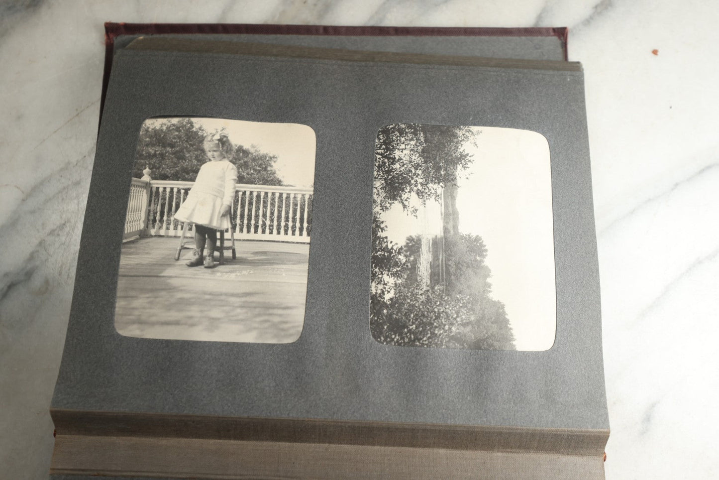 Lot 116 - Antique Snapshot Photo Album, Containing Approximately 100 Photographs, Including Ladies Golfing, Leisure Time Outdoors, Wedding Photos, Ice Skating And Hockey, Dogs, And More, Circa 1905
