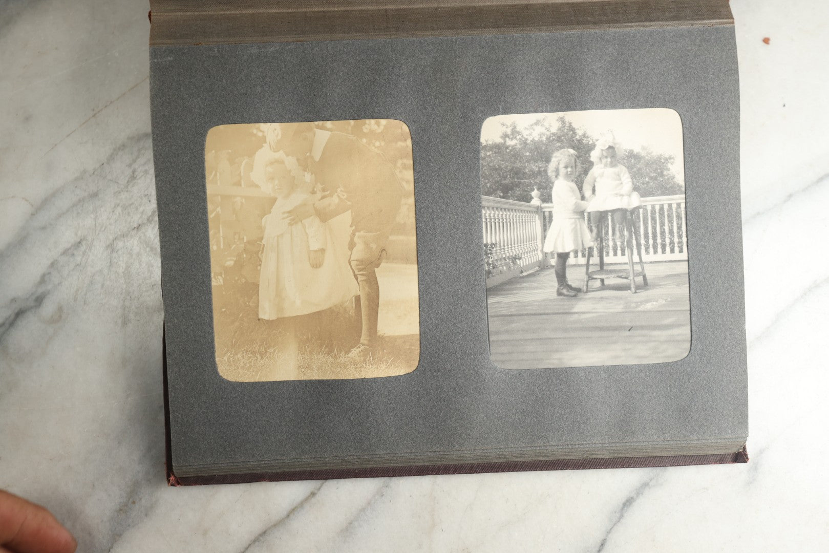 Lot 116 - Antique Snapshot Photo Album, Containing Approximately 100 Photographs, Including Ladies Golfing, Leisure Time Outdoors, Wedding Photos, Ice Skating And Hockey, Dogs, And More, Circa 1905