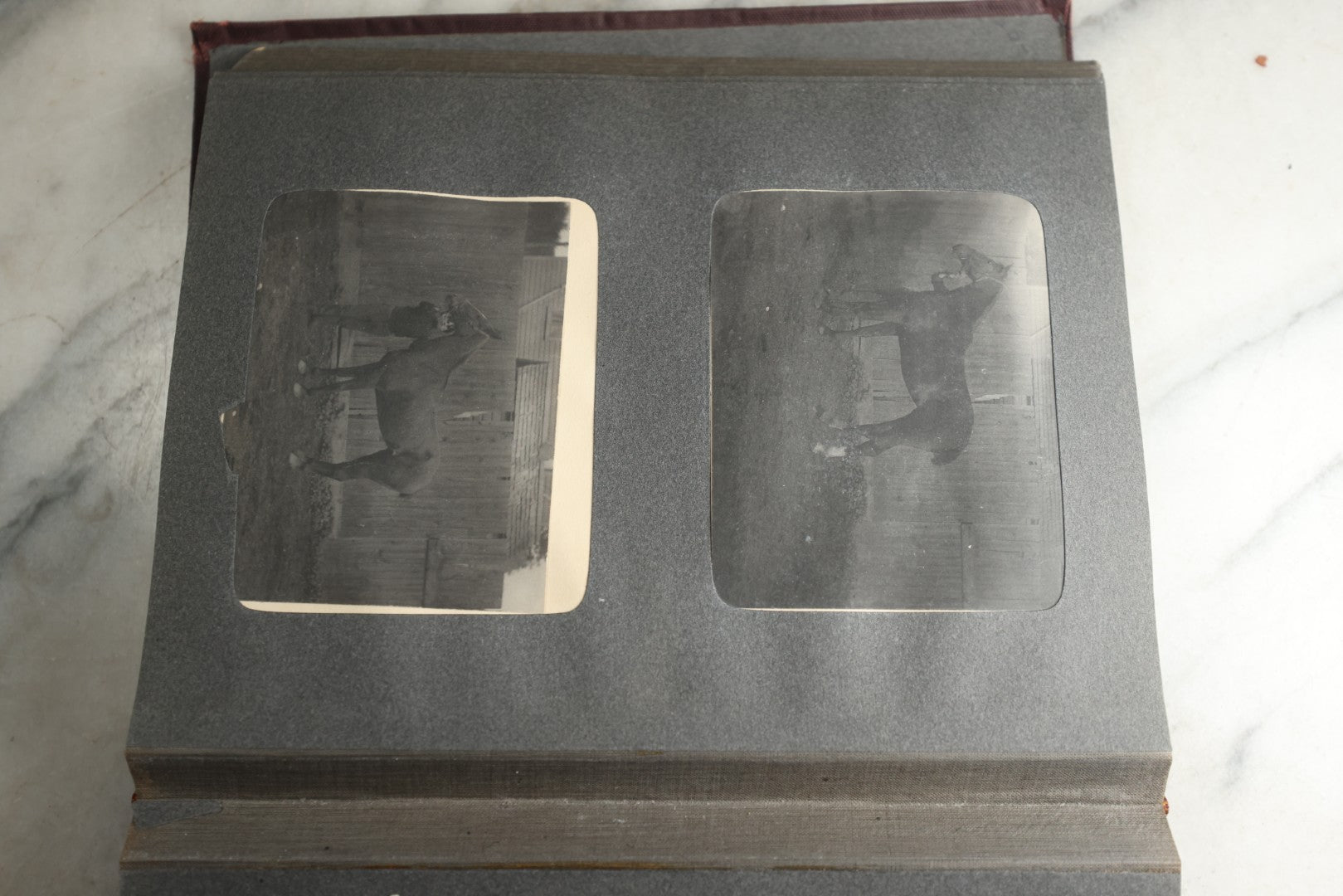 Lot 116 - Antique Snapshot Photo Album, Containing Approximately 100 Photographs, Including Ladies Golfing, Leisure Time Outdoors, Wedding Photos, Ice Skating And Hockey, Dogs, And More, Circa 1905