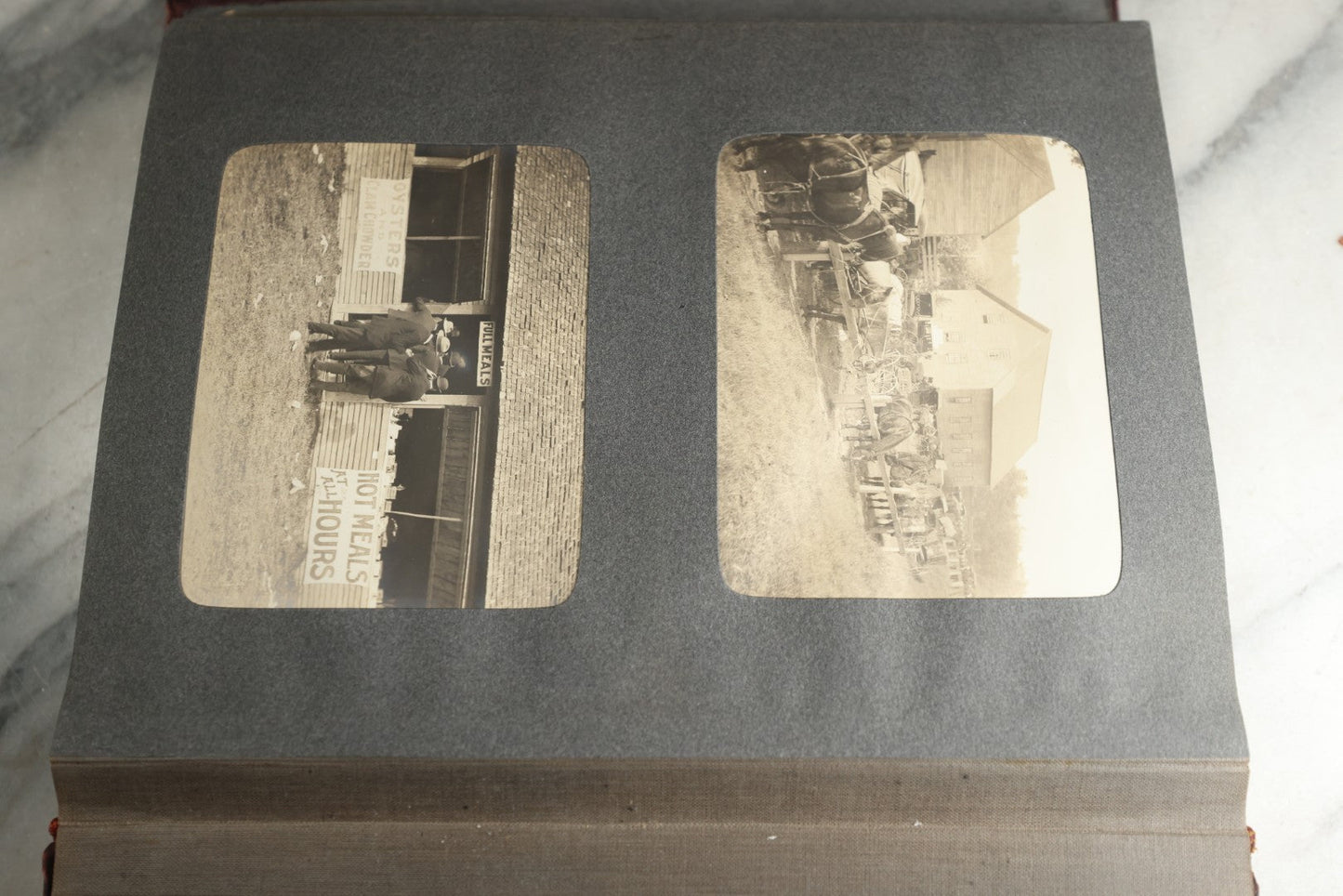 Lot 116 - Antique Snapshot Photo Album, Containing Approximately 100 Photographs, Including Ladies Golfing, Leisure Time Outdoors, Wedding Photos, Ice Skating And Hockey, Dogs, And More, Circa 1905