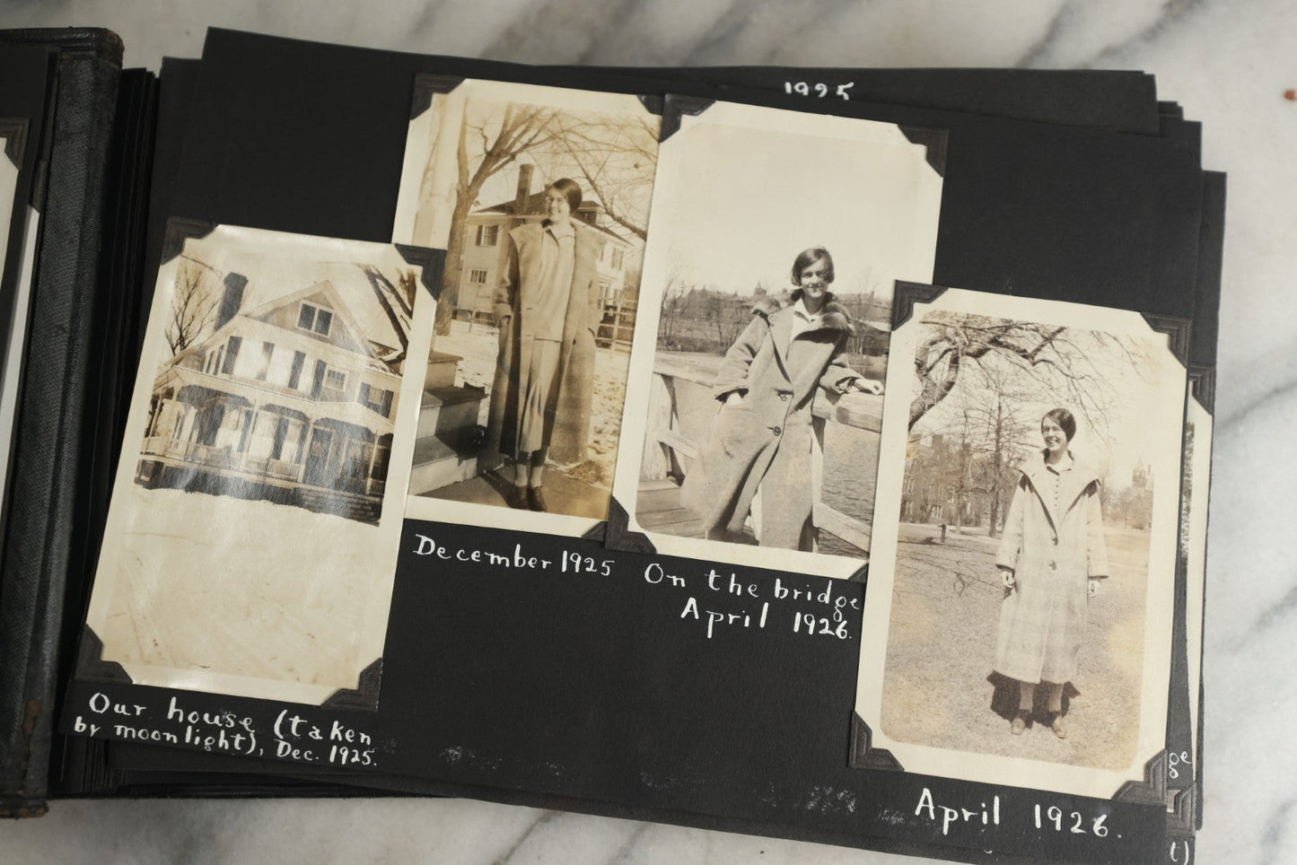 Lot 117 - Antique Snapshot Photo Album, Containing Approximately 150 Photographs With Captions, Including High School Seniors, Camping Trips, Flappers, People In Swimwear, Canoeing, And More, Circa 1925