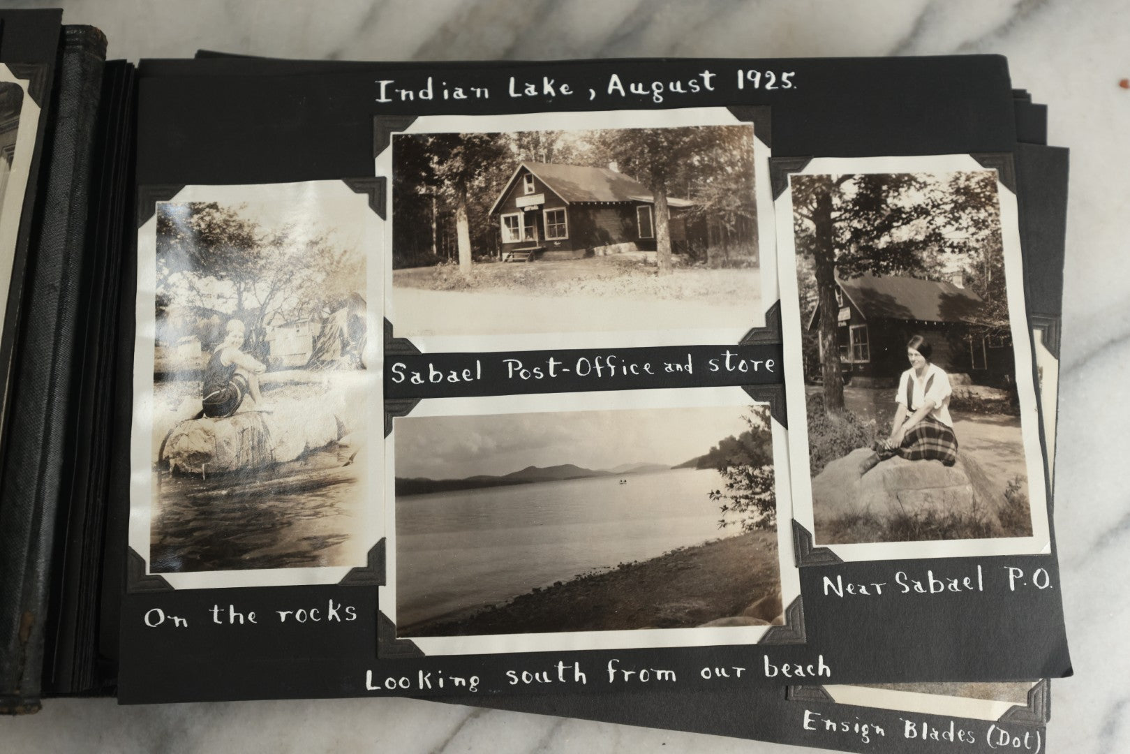 Lot 117 - Antique Snapshot Photo Album, Containing Approximately 150 Photographs With Captions, Including High School Seniors, Camping Trips, Flappers, People In Swimwear, Canoeing, And More, Circa 1925
