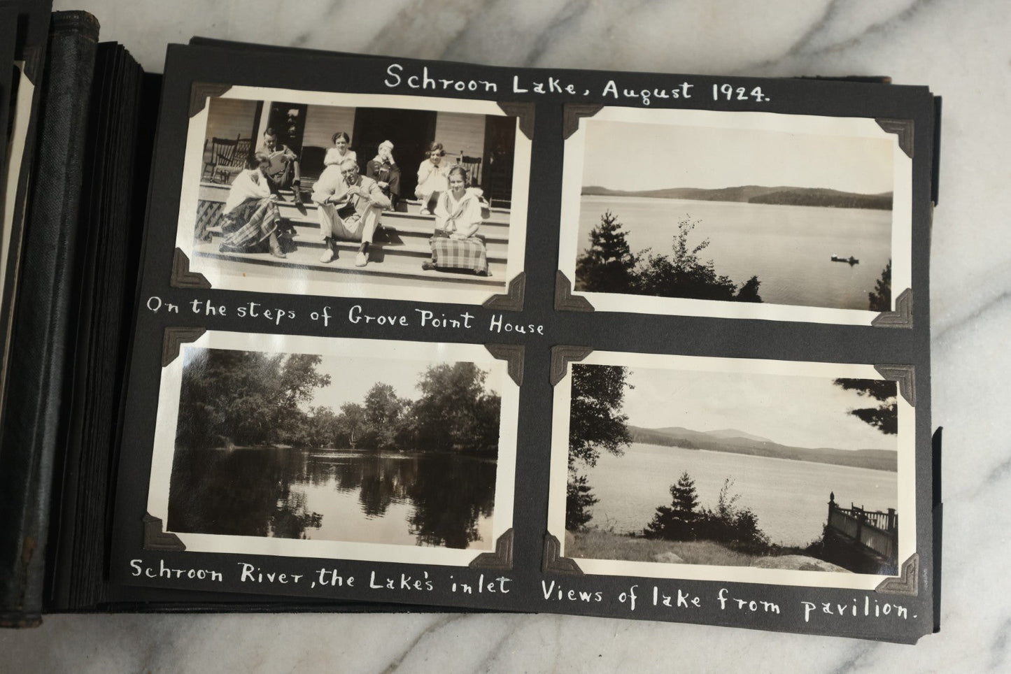 Lot 117 - Antique Snapshot Photo Album, Containing Approximately 150 Photographs With Captions, Including High School Seniors, Camping Trips, Flappers, People In Swimwear, Canoeing, And More, Circa 1925