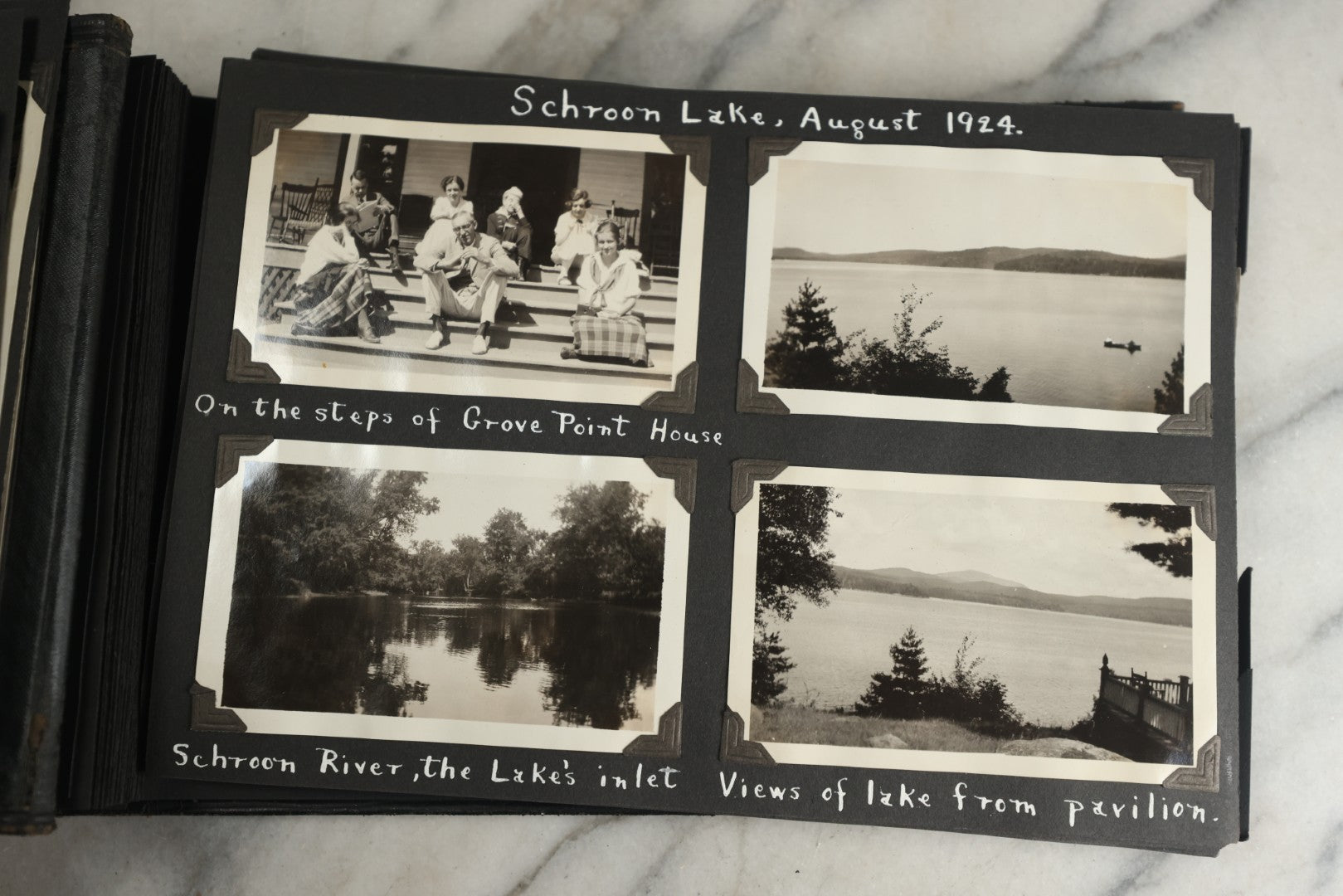 Lot 117 - Antique Snapshot Photo Album, Containing Approximately 150 Photographs With Captions, Including High School Seniors, Camping Trips, Flappers, People In Swimwear, Canoeing, And More, Circa 1925