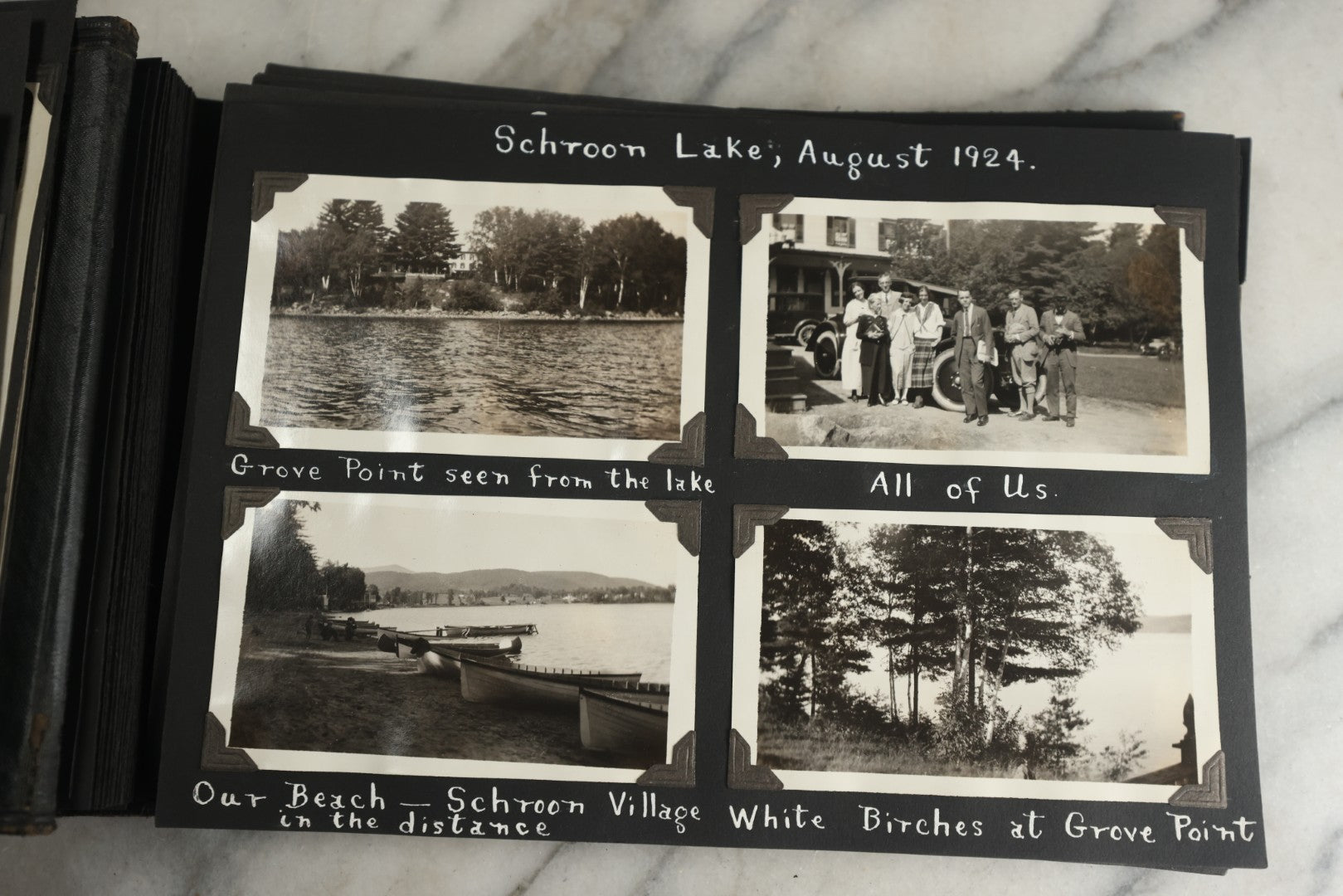 Lot 117 - Antique Snapshot Photo Album, Containing Approximately 150 Photographs With Captions, Including High School Seniors, Camping Trips, Flappers, People In Swimwear, Canoeing, And More, Circa 1925