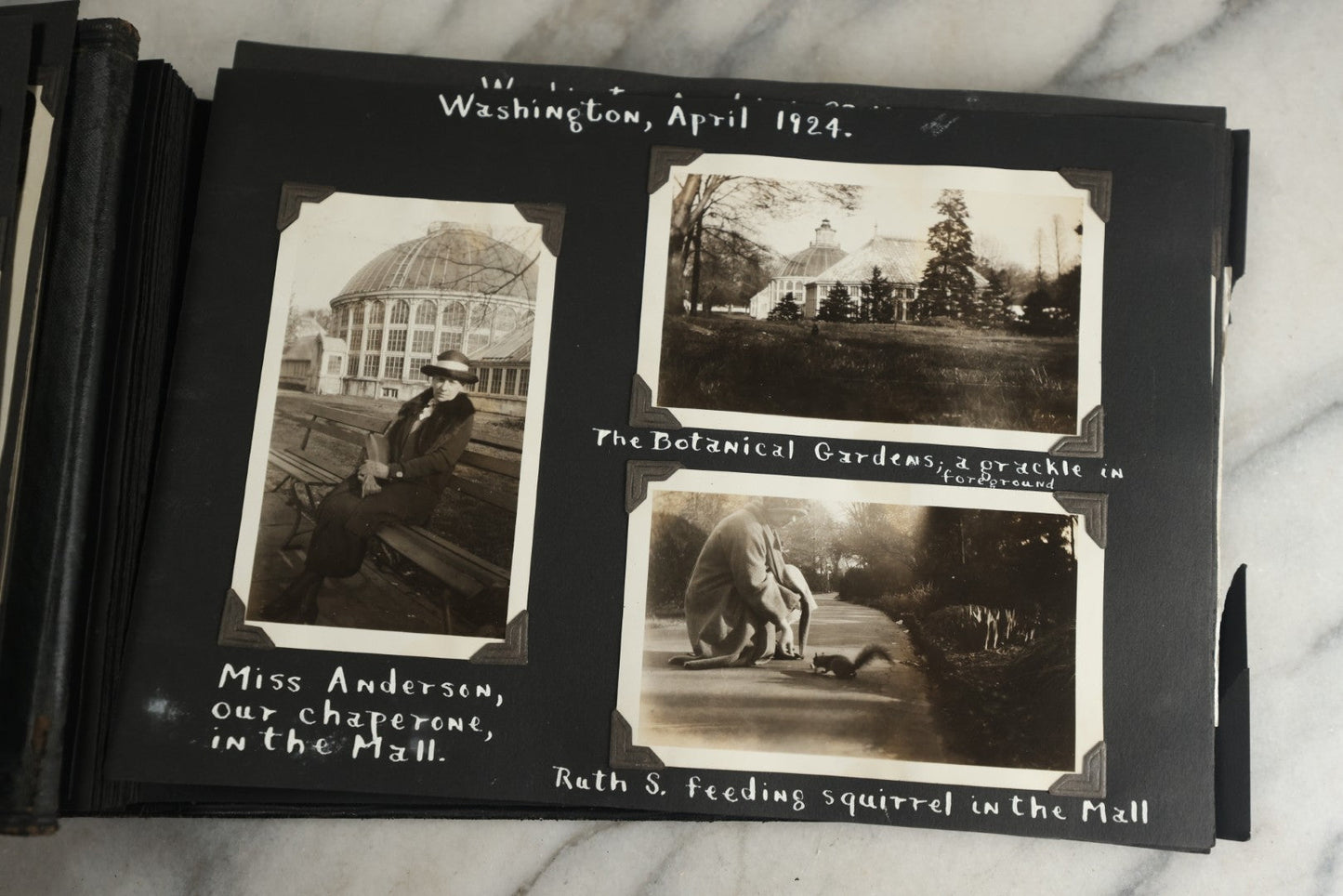 Lot 117 - Antique Snapshot Photo Album, Containing Approximately 150 Photographs With Captions, Including High School Seniors, Camping Trips, Flappers, People In Swimwear, Canoeing, And More, Circa 1925