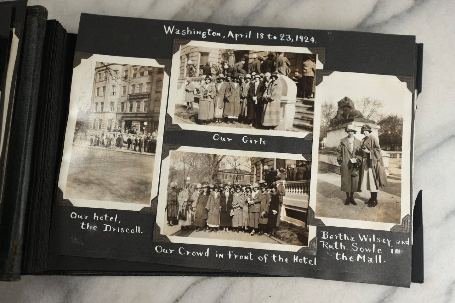 Lot 117 - Antique Snapshot Photo Album, Containing Approximately 150 Photographs With Captions, Including High School Seniors, Camping Trips, Flappers, People In Swimwear, Canoeing, And More, Circa 1925