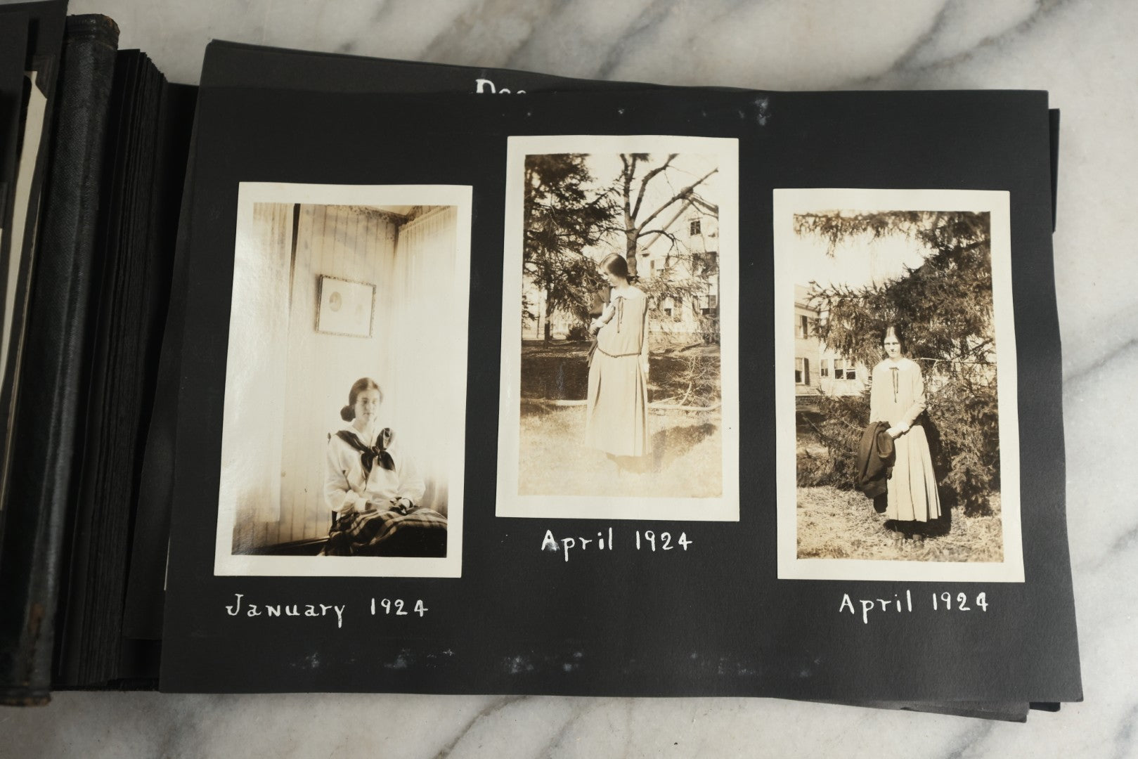 Lot 117 - Antique Snapshot Photo Album, Containing Approximately 150 Photographs With Captions, Including High School Seniors, Camping Trips, Flappers, People In Swimwear, Canoeing, And More, Circa 1925