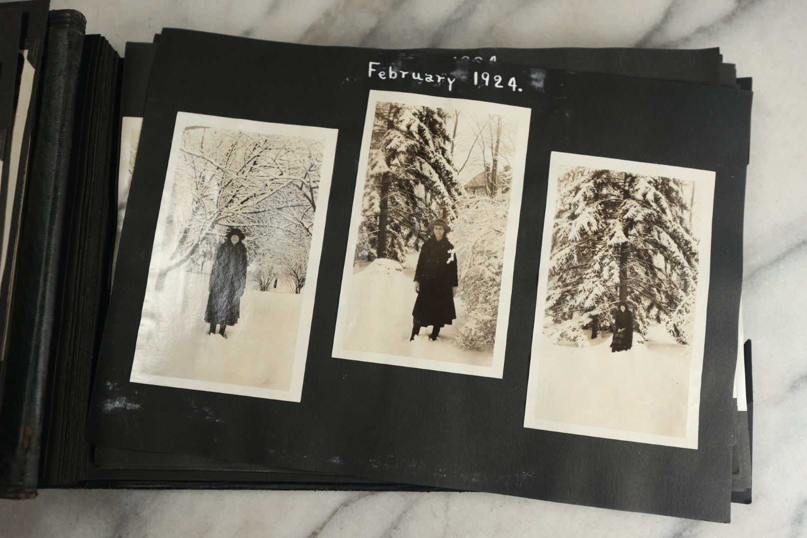 Lot 117 - Antique Snapshot Photo Album, Containing Approximately 150 Photographs With Captions, Including High School Seniors, Camping Trips, Flappers, People In Swimwear, Canoeing, And More, Circa 1925