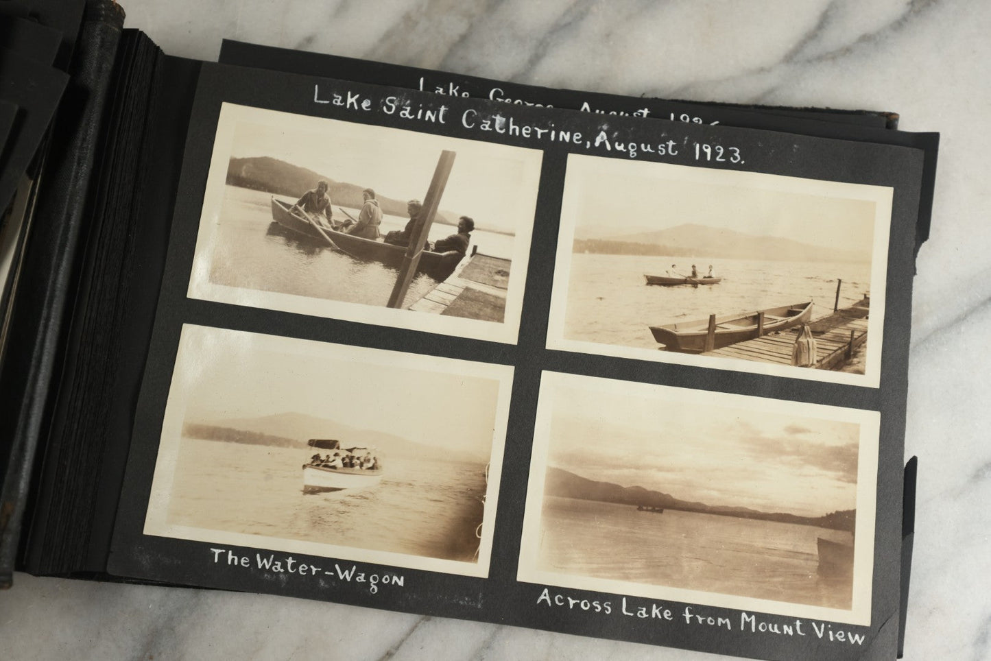 Lot 117 - Antique Snapshot Photo Album, Containing Approximately 150 Photographs With Captions, Including High School Seniors, Camping Trips, Flappers, People In Swimwear, Canoeing, And More, Circa 1925