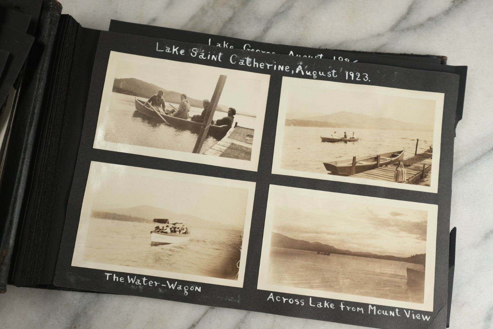 Lot 117 - Antique Snapshot Photo Album, Containing Approximately 150 Photographs With Captions, Including High School Seniors, Camping Trips, Flappers, People In Swimwear, Canoeing, And More, Circa 1925