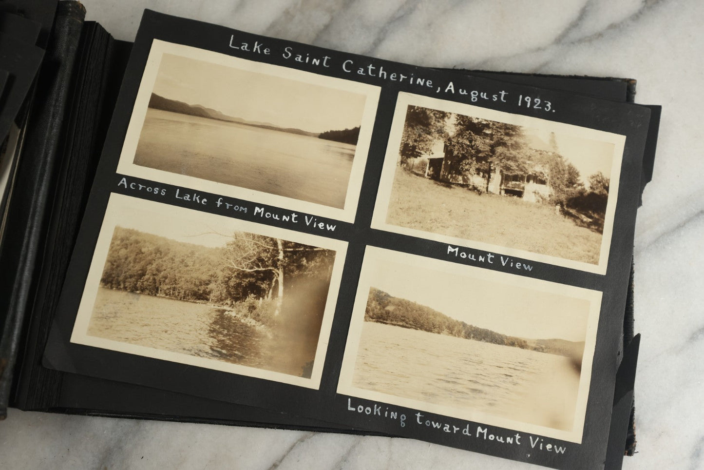 Lot 117 - Antique Snapshot Photo Album, Containing Approximately 150 Photographs With Captions, Including High School Seniors, Camping Trips, Flappers, People In Swimwear, Canoeing, And More, Circa 1925