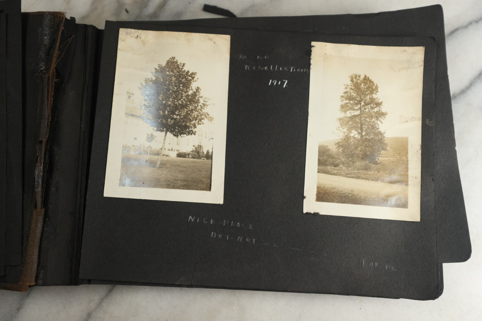 Lot 119 - Antique Snapshot Photo Album, Containing Approximately 100 Photographs With Captions, College Students, Fraternity Members, Scenes At The Beach, Early Swimwear, Circa 1915