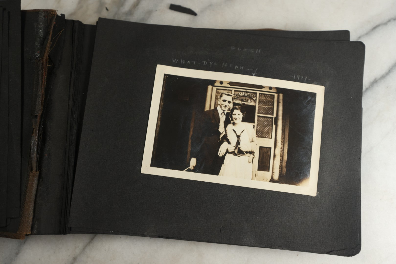Lot 119 - Antique Snapshot Photo Album, Containing Approximately 100 Photographs With Captions, College Students, Fraternity Members, Scenes At The Beach, Early Swimwear, Circa 1915