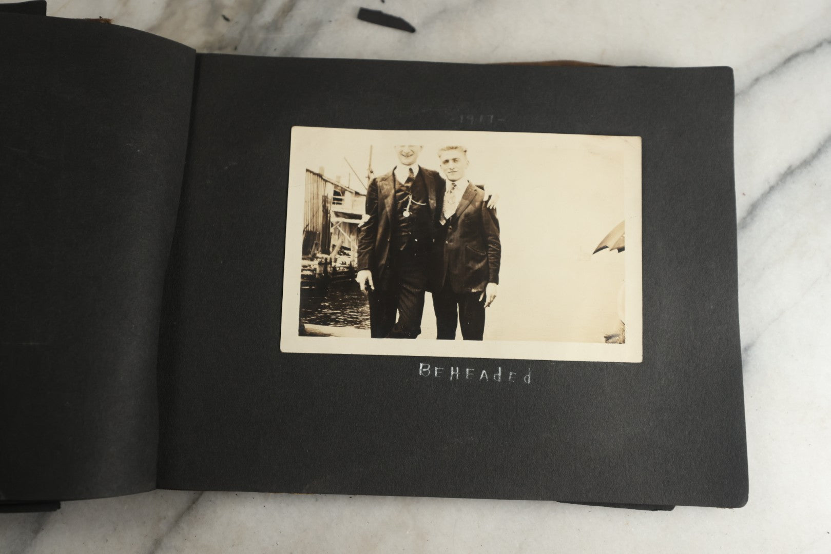 Lot 119 - Antique Snapshot Photo Album, Containing Approximately 100 Photographs With Captions, College Students, Fraternity Members, Scenes At The Beach, Early Swimwear, Circa 1915