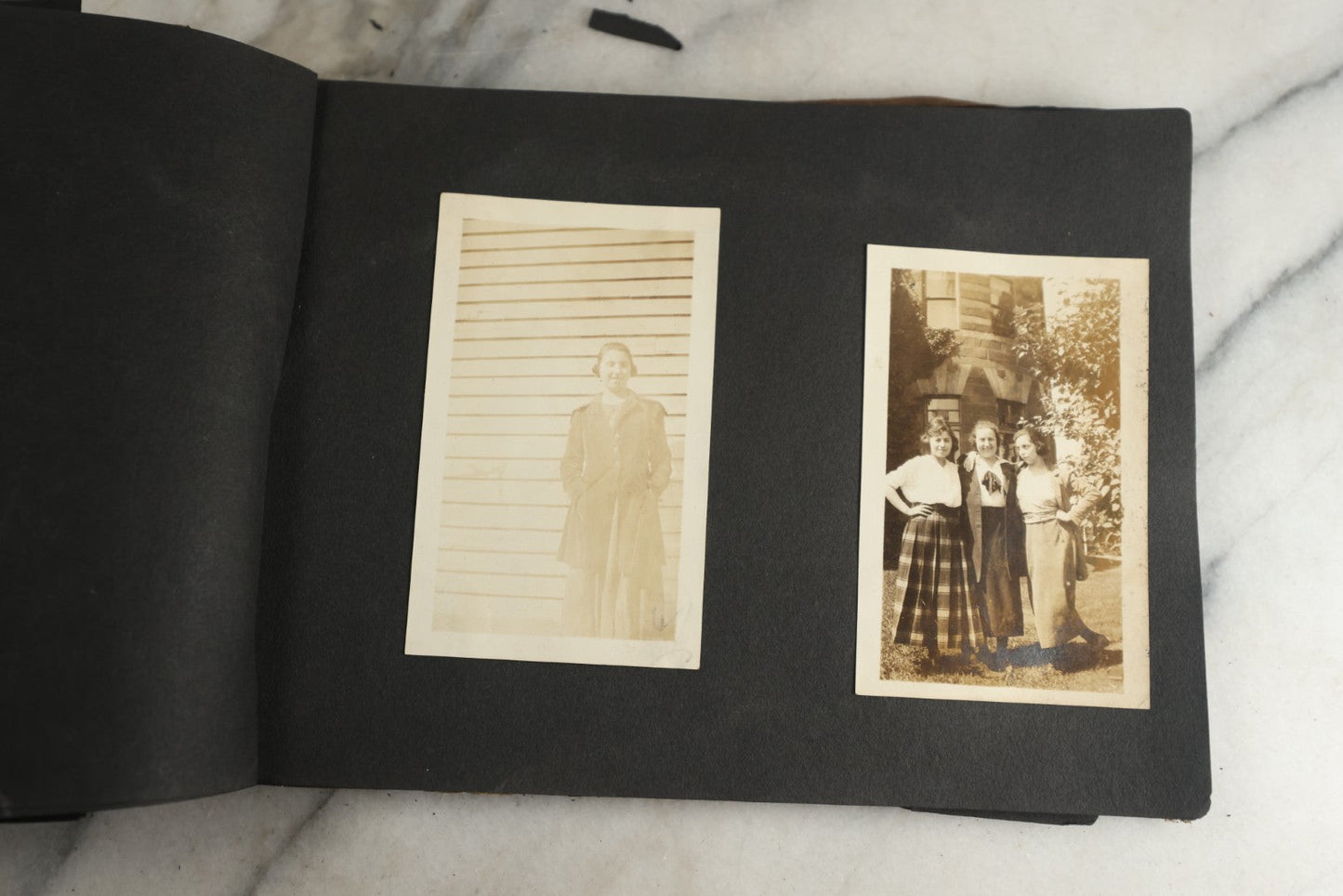 Lot 119 - Antique Snapshot Photo Album, Containing Approximately 100 Photographs With Captions, College Students, Fraternity Members, Scenes At The Beach, Early Swimwear, Circa 1915