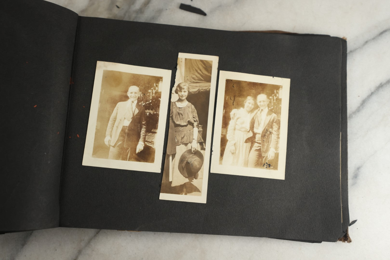 Lot 119 - Antique Snapshot Photo Album, Containing Approximately 100 Photographs With Captions, College Students, Fraternity Members, Scenes At The Beach, Early Swimwear, Circa 1915